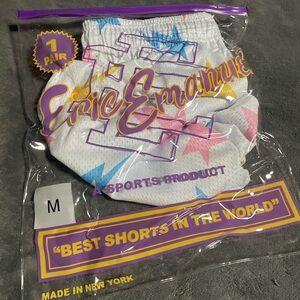 Eric Emanuel White, Blue, Pink Athletic Shorts